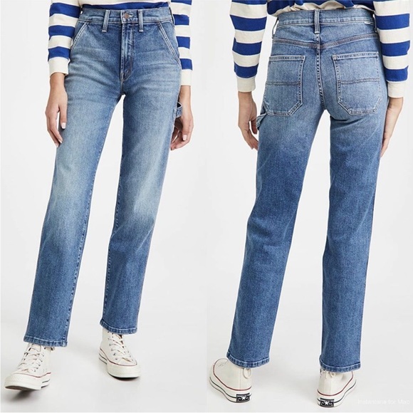 MOTHER Denim High Waisted Utility Jeans So Long Wash Size 29 - Picture 1 of 12